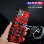 Wholesale Tuff Armor Hybrid Stand Case with Magnetic Plate for LG K22/K22 Plus/K32 (Red)